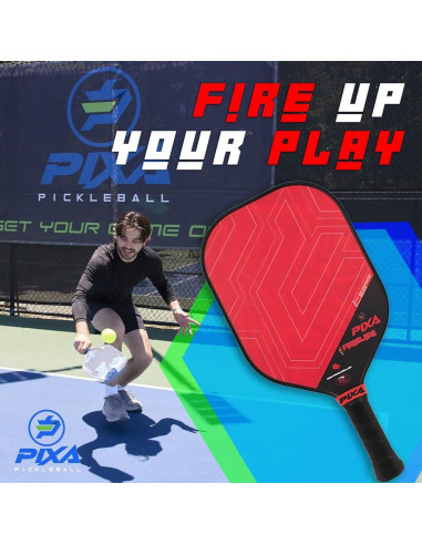 Conjunto de 2 Palas de Pickleball PIXA Fireblade 16mm con 4 Pelotas