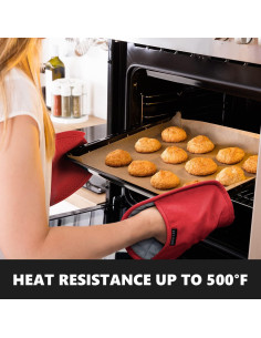 Juego de 2 agarraderas de silicona Rorecay 25x19.3cm Rojo 2