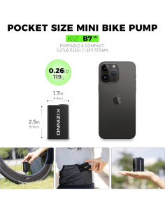 Mini Bomba Eléctrica para Bicicleta Big Wolf W7, 120 PSI 2