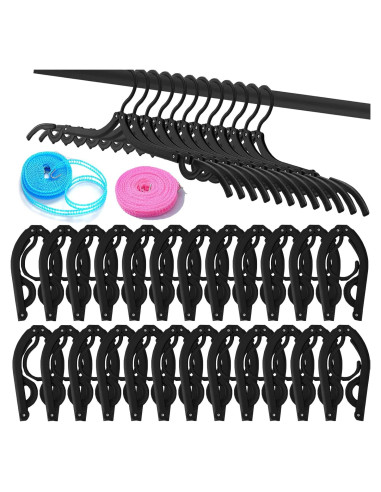 24 Perchas de Viaje Plegables Smilixin Antideslizantes