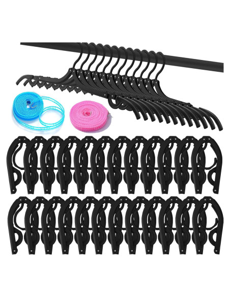 24 Perchas de Viaje Plegables Smilixin Antideslizantes