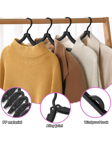 24 Perchas de Viaje Plegables Smilixin Antideslizantes