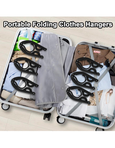 24 Perchas de Viaje Plegables Smilixin Antideslizantes