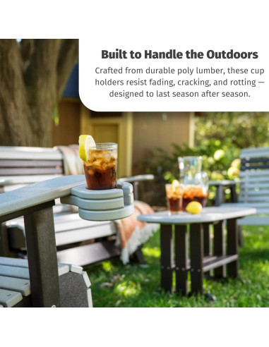 Soporte para Vaso LuxCraft para Silla Adirondack - Marrón Castaño