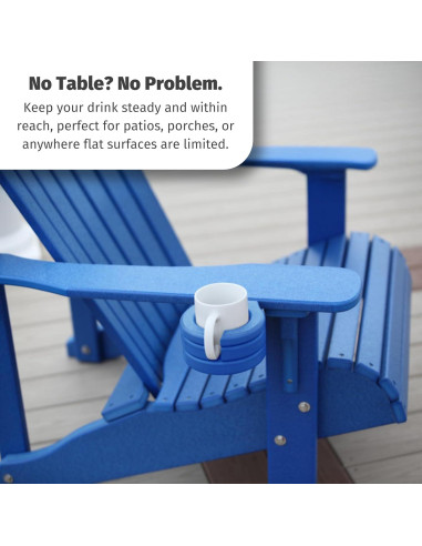 Soporte para Vaso LuxCraft para Silla Adirondack - Marrón Castaño