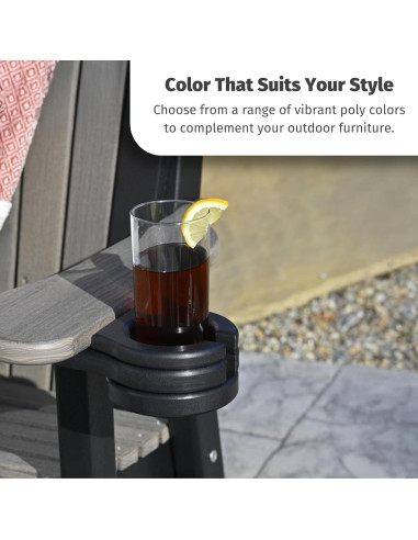 Soporte para Vaso LuxCraft para Silla Adirondack - Marrón Castaño