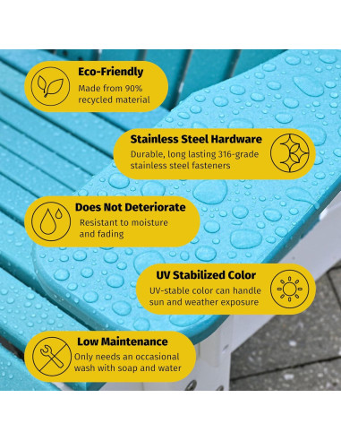 Soporte para Vaso LuxCraft para Silla Adirondack - Marrón Castaño