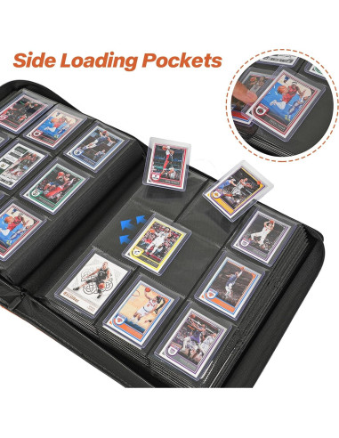 Carpeta TopLoader SIBONIC 9 Bolsillos Naranja 360 Cartas