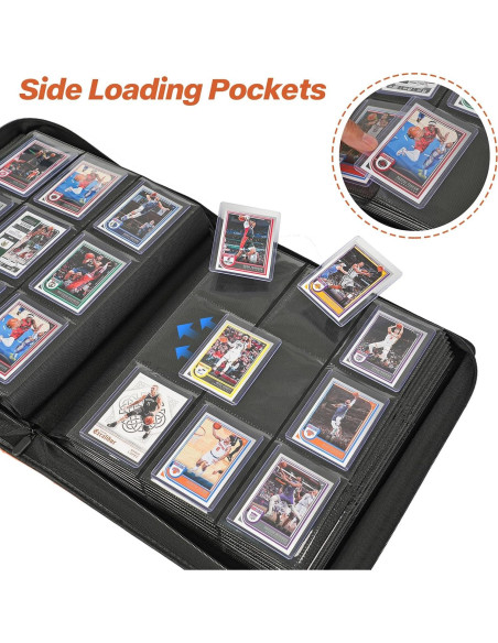 Carpeta TopLoader SIBONIC 9 Bolsillos Naranja 360 Cartas