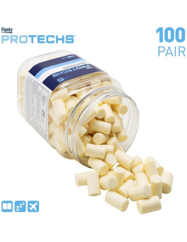 Tapones de espuma Flents Protechs 100 pares NRR 29 dB