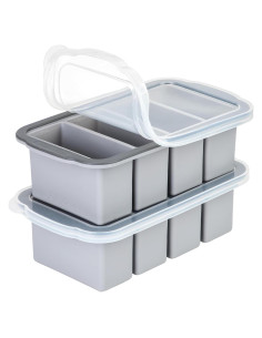 Bandeja de congelación Aichoof 1.5 Taza con tapa - 2 Pack Gris