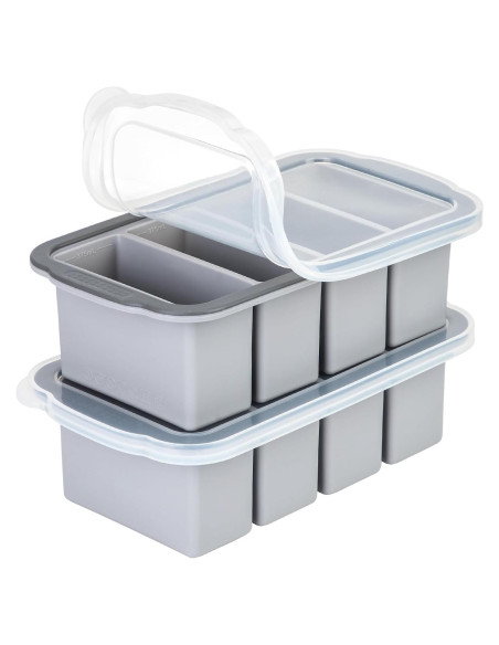 Bandeja de congelación Aichoof 1.5 Taza con tapa - 2 Pack Gris