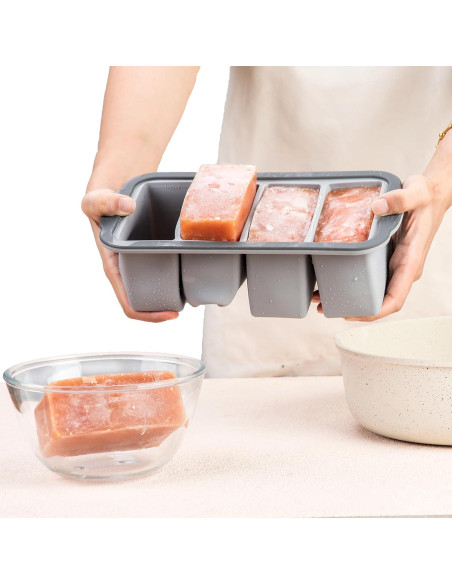 Bandeja de congelación Aichoof 1.5 Taza con tapa - 2 Pack Gris