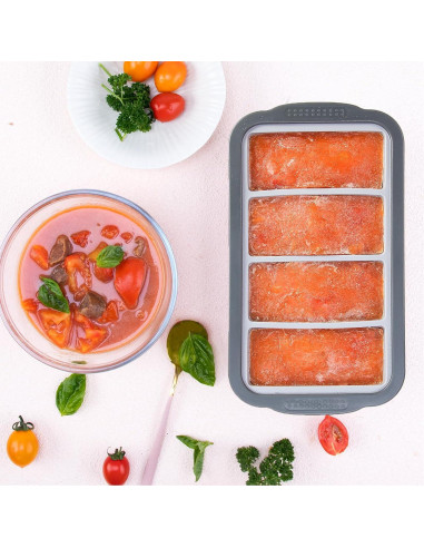 Bandeja de congelación Aichoof 1.5 Taza con tapa - 2 Pack Gris