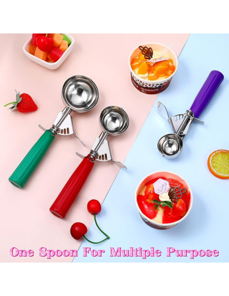 Juego de 6 cucharas para helado y galletas MBAIYO - Acero inoxidable