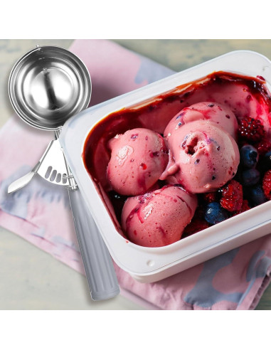 Juego de 6 cucharas para helado y galletas MBAIYO - Acero inoxidable