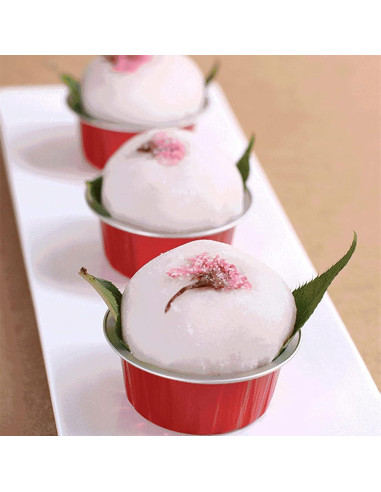 100 Ramequines Desechables DEAYOU 5oz Aluminio Rojo