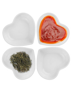 Platos de Cerámica Corazón DS. Estilo Distintivo - 4 Piezas