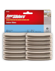 Deslizadores Autoadhesivos Waxman 2.2 x 7.3 cm Beige (12 Pzs)