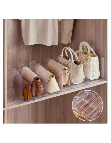 Organizador de Bolsos JXMTING 8 Capas Transparente Ajustable