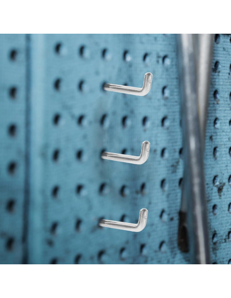 Ganchos de Pegboard Garneck 12 Pcs Alta Resistencia 5.8cm Plata