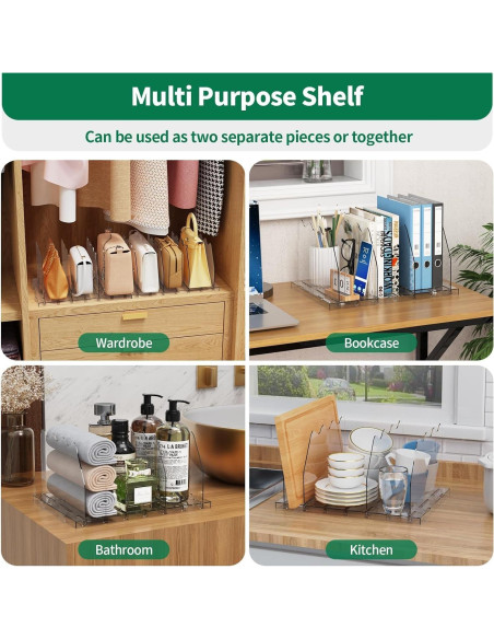 Organizador de Bolsos JXMTING 8 Capas Transparente Ajustable