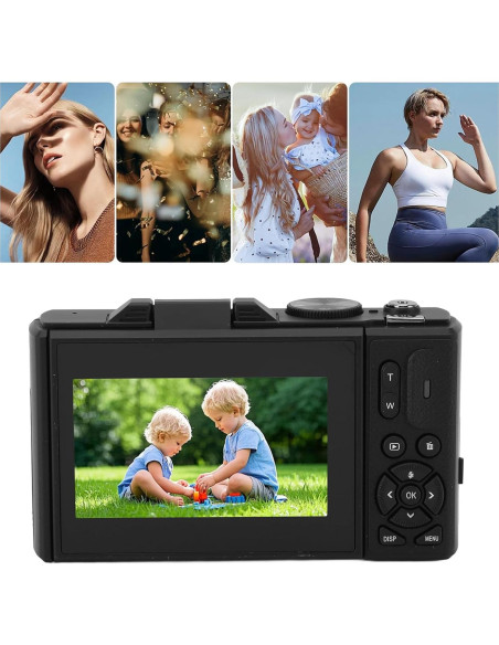 Cámara Digital 5K Bewinner 75MP Autofocus 18X Pantalla 7.62cm