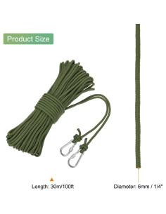 Cuerda de Anclaje Polipropileno Trenzada MECCANIXITY 30m 6mm Verde 2