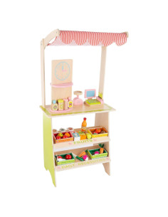 Puesto de Venta Mercado Fresco Hey! Juega! con 31 Accesorios