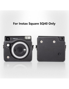 Funda Protectora de Cuero PU para Fujifilm Instax SQ40 - Negra 2