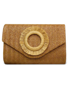 Bolso de paja para mujer Lytosmoo, 23.1x15x5 cm, marrón
