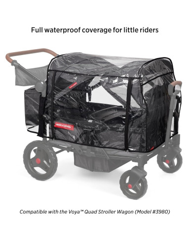 Cubierta de Lluvia para Carro de Bebé Radio Flyer Voya 4 Asientos