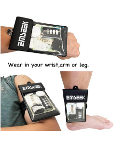 Cartera Impermeable EMSEEK Azul IPX8 para Llaves y Dinero 2