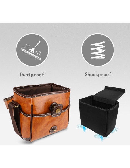 Bolsa de Cámara DSLR Topixdeals Vintage Impermeable Marrón