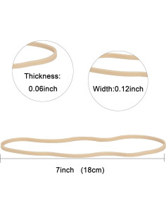 Bandas de goma grandes Foshine 120 piezas 18 cm elásticas 2