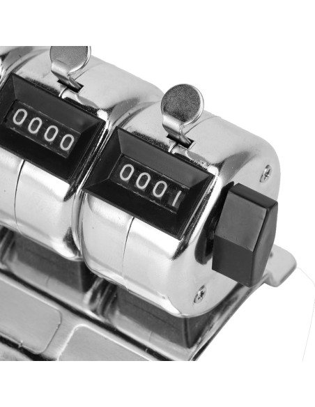 Contador Manual Mecánico Hilitand 4 Dígitos Acero Inoxidable