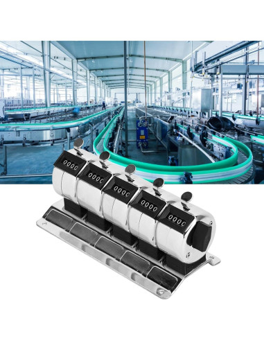 Contador Manual Mecánico Hilitand 4 Dígitos Acero Inoxidable