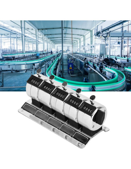 Contador Manual Mecánico Hilitand 4 Dígitos Acero Inoxidable