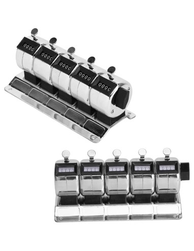 Contador Manual Mecánico Hilitand 4 Dígitos Acero Inoxidable