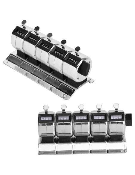 Contador Manual Mecánico Hilitand 4 Dígitos Acero Inoxidable