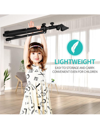 Atril de Música Plegable Portátil con Clip y Sujetapáginas