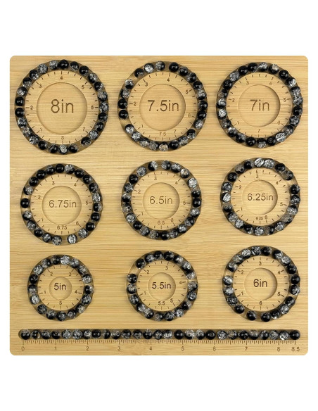 Tablero de Cuentas Petoysoso de Bambú para Joyas 24x24 cm