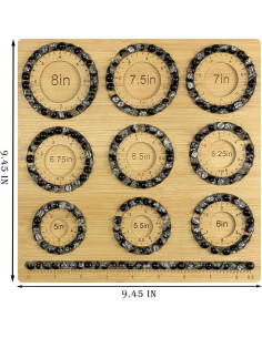 Tablero de Cuentas Petoysoso de Bambú para Joyas 24x24 cm 2