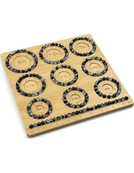 Tablero de Cuentas Petoysoso de Bambú para Joyas 24x24 cm