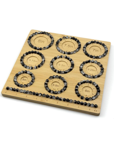 Tablero de Cuentas Petoysoso de Bambú para Joyas 24x24 cm