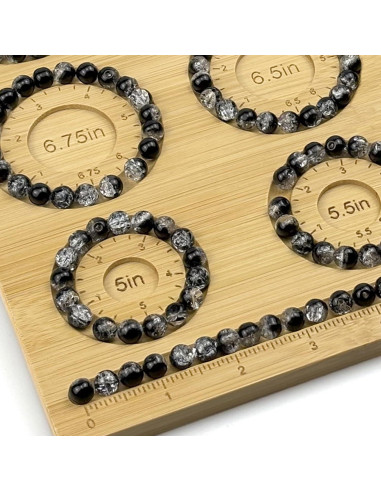 Tablero de Cuentas Petoysoso de Bambú para Joyas 24x24 cm