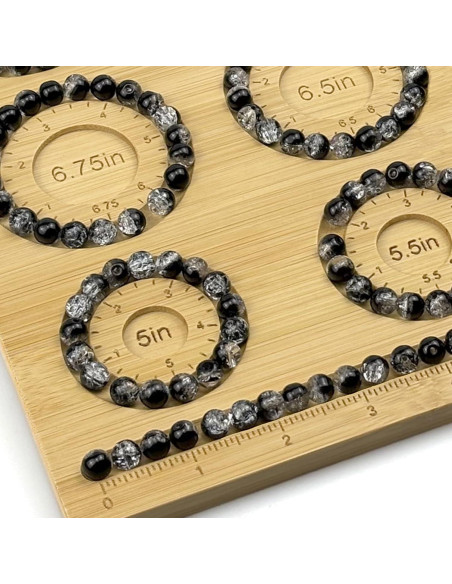 Tablero de Cuentas Petoysoso de Bambú para Joyas 24x24 cm