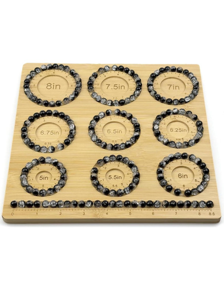 Tablero de Cuentas Petoysoso de Bambú para Joyas 24x24 cm