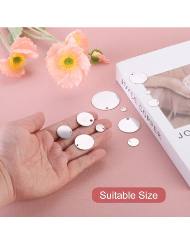 10 Pcs Etiquetas de Grabado Acero Inoxidable 25mm MECCANIXITY