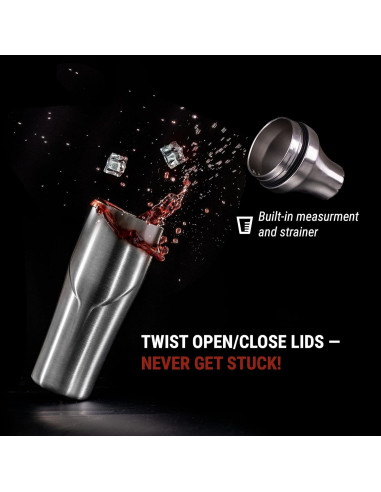 Coctelera Aislada Lexenic 24oz Acero Inoxidable - Sin Fugas